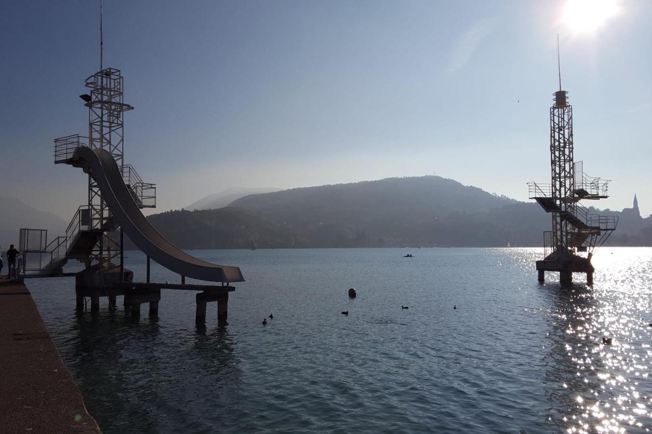 Le Grand Large - Apartment Parking & Balcony By The Lake Modern Bright Annecy Eksteriør bilde